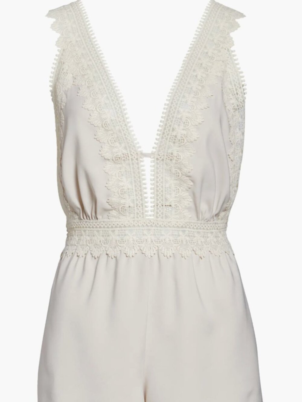 Anthropologie Flora Nikrooz Blythe Matte Charmeuse Romper Lace Size Large